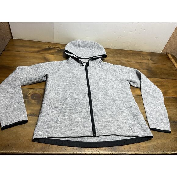 Lululemon City Bound Hoodie Jacket Heathered Space Dyed Medium Gray Size 8 - Picture 1 of 10